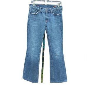 Citizens Of Humanity Ingrid #002 Flare Zip Up Blue Jeans Denim Size 27